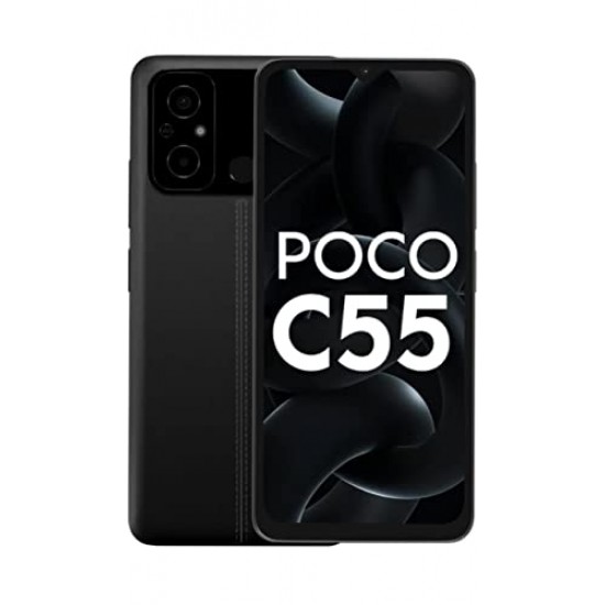 POCO C55 (Power Black, 6GB RAM, 128GB Storage) Refurbished