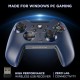 EvoFox Elite X Wireless Gamepad for PC with Dual Vibration Motors, 2 Macro Back Buttons (Blue)
