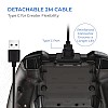 EvoFox Elite X Wireless Gamepad for PC with Dual Vibration Motors, 2 Macro Back Buttons (Blue)