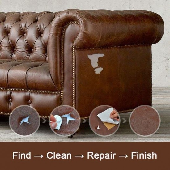 Airtree Leather Patch Sofa Repairing Subsidies Fabric PU Stick Brown Self-Adhesive Leather Repair Patch 