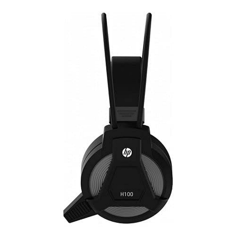 HP H100 Wired Over Ear Gaming Headphones with 3.5 mm (3DR59PA, Black)