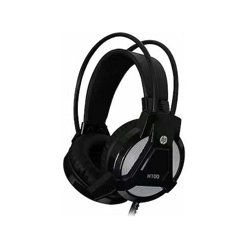 HP H100 Wired Over Ear Gaming Headphones with 3.5 mm (3DR59PA, Black)