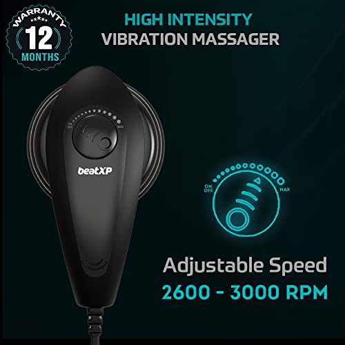 beatXP Blaze Pro Electric Handheld Wireless Full Body Massage Machine With Variable Speed I Massager Machine For Pain Relief Black beatXP Blaze Pro Electric Handheld Wireless Full Body Massage Machine With Variable Speed I Massager Machine For Pain Relief Black