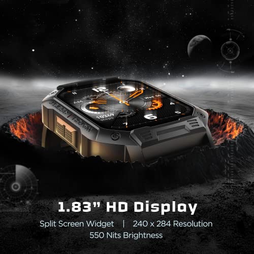 boAt Wave Armour with 1.83 HD Display, Bluetooth Calling, Rugged Design Active Black with Silver Dial boAt Wave Armour with 1.83 HD Display, Bluetooth Calling, Rugged Design Active Black with Silver Dial