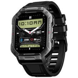 boAt Wave Armour with 1.83 HD Display, Bluetooth Calling, Rugged Design Active Black with Silver Dial