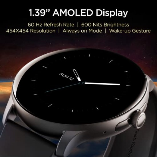 boAt Lunar Call Pro Smart Watch with 1.39 AMOLED Display BT Calling,DIY Watch Face Studio Charcoal Black