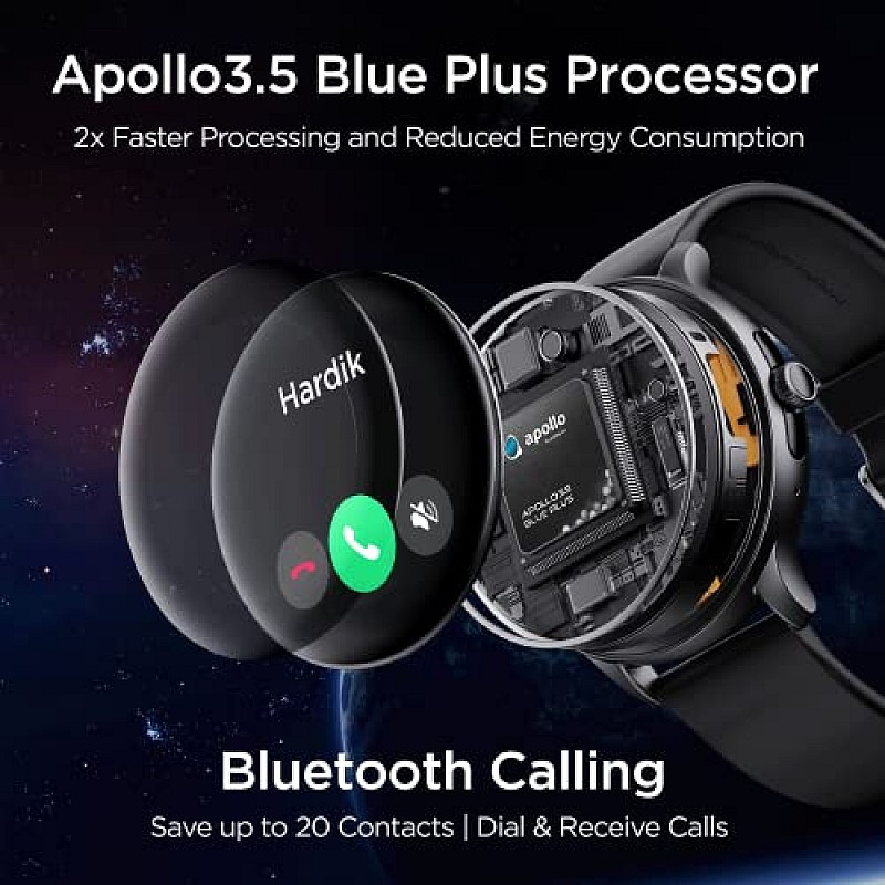 boAt Lunar Call Pro Smart Watch with 1.39 AMOLED Display BT Calling,DIY Watch Face Studio Charcoal Black