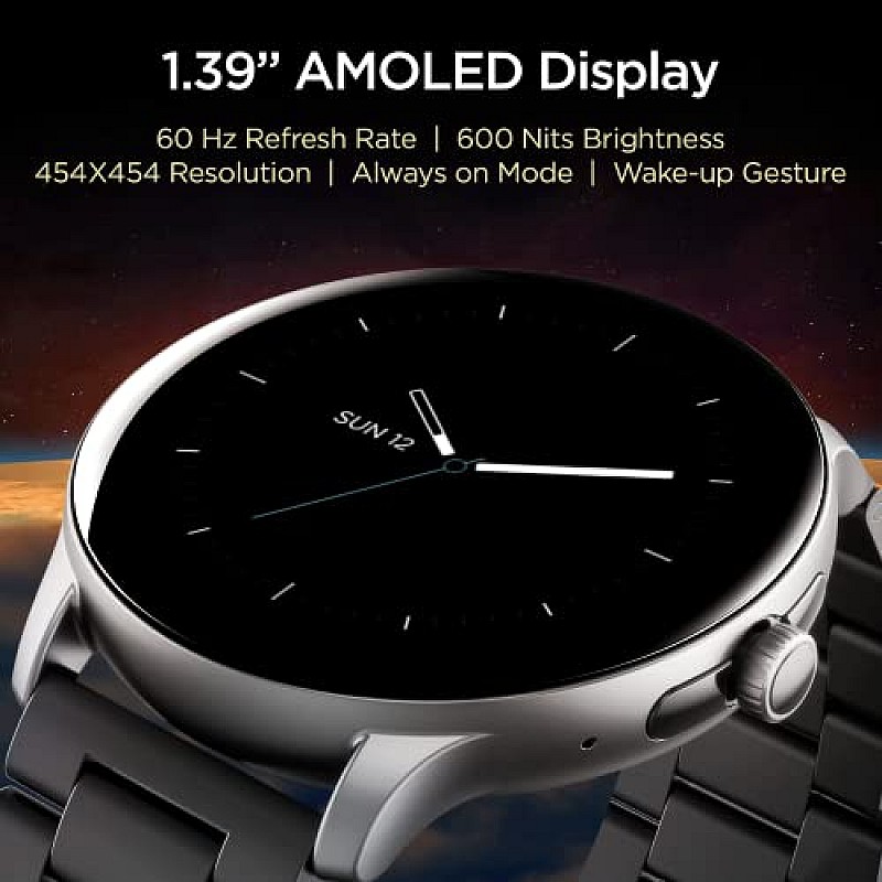 boAt Lunar Call Pro Smart Watch with 1.39 AMOLED Display BT Calling,DIY Watch Face Studio Charcoal Black