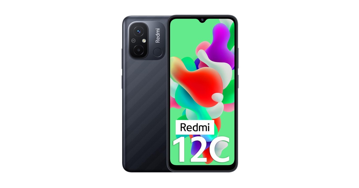 Redmi 12C (Matte Black, 4GB RAM, 64GB Storage) Refurbished