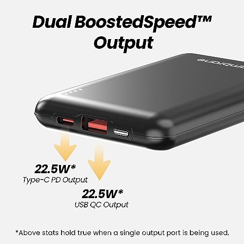 Ambrane 10000mAh Slimmest Compact Pocket Friendly Power bank, 22.5W Fast Charging, Black Ambrane 10000mAh Slimmest Compact Pocket Friendly Power bank, 22.5W Fast Charging, Black