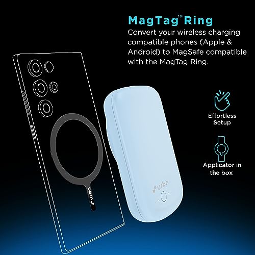 URBN 5000 mAh 15W Fast Wireless Charging Type C Input Output Magsafe Power Bank Premium Blue URBN 5000 mAh 15W Fast Wireless Charging Type C Input Output Magsafe Power Bank Premium Blue