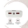 Amazon Basics 20000 mAh 22.5W Fast Charging Lithium Polymer Power Bank with Type C Cable Dual Input, Triple Output White