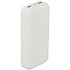 Amazon Basics 20000 mAh 22.5W Fast Charging Lithium Polymer Power Bank with Type C Cable Dual Input, Triple Output White