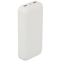 Amazon Basics 20000 mAh 22.5W Fast Charging Lithium Polymer Power Bank with Type C Cable Dual Input, Triple Output White Amazon Basics 20000 mAh 22.5W Fast Charging Lithium Polymer Power Bank with Type C Cable Dual Input, Triple Output White