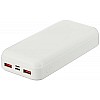 Amazon Basics 20000 mAh 22.5W Fast Charging Lithium Polymer Power Bank with Type C Cable Dual Input, Triple Output White