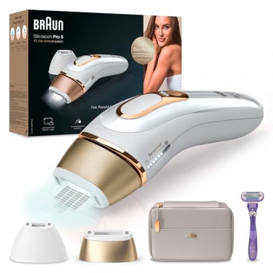 Braun IPL Long-lasting Hair Removal System for Women Silk Expert Pro 5 PL5147, Head-to-toe Usage, for Body and Face