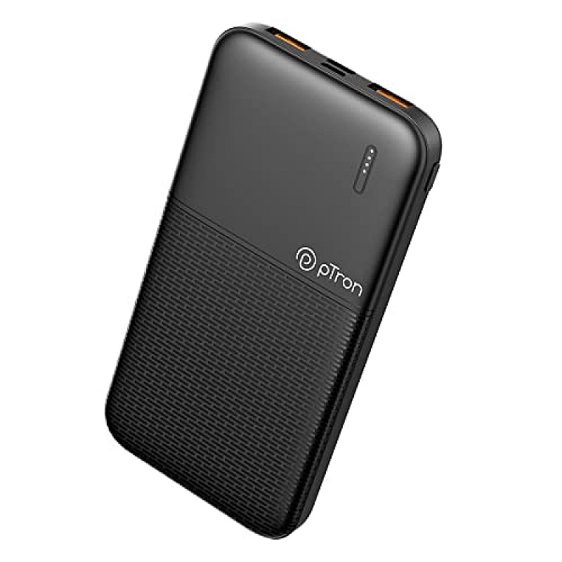 pTron Newly Launched Dynamo 10000mAh 22.5W Power Bank, Made in India, 20W PD Fast Charging (Black)