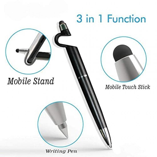 Airtree 3 in 1 Ballpoint Function Stylus Pen with Mobile Stand (pack of 2)