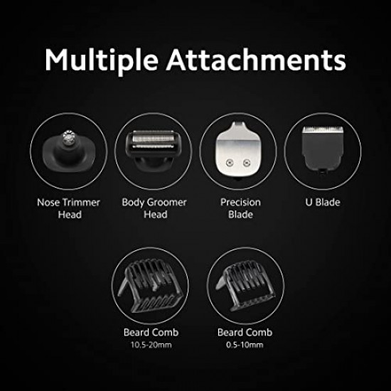 MI Xiaomi Grooming Kit,All-In-One Professional Styling Trimmer,Body Grooming,Nose&Ear Hair Trimming ,Black,Men