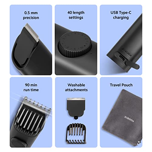 MI Xiaomi Beard Trimmer for Men 2C With High Precision Trimming USB Type-C Black MI Xiaomi Beard Trimmer for Men 2C With High Precision Trimming USB Type-C Black