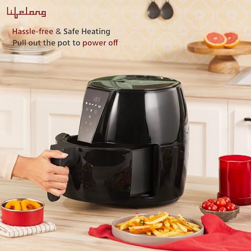 Lifelong Air Fryer 1350W, 4.2L, Air Fryer for Home LLHFD439, Black