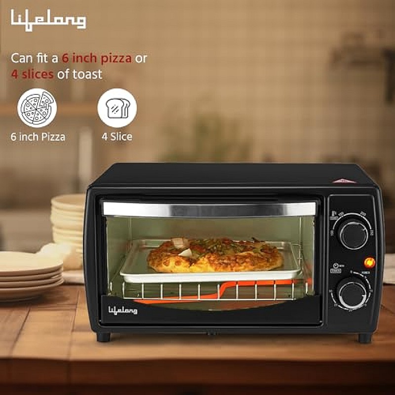 Lifelong OTG 9 Litre Electric Oven Toaster Griller for Kitchen, Contant Temp 1100W LLOT09