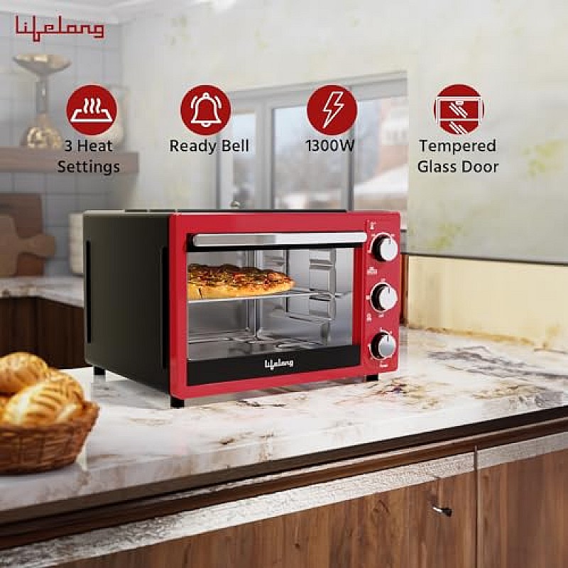 Lifelong OTG 9 Litre Electric Oven Toaster Griller for Kitchen, Contant Temp 1100W LLOT09