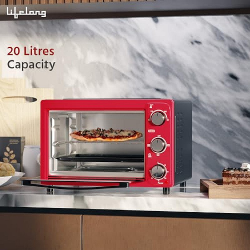 Lifelong OTG 9 Litre Electric Oven Toaster Griller for Kitchen, Contant Temp 1100W LLOT09