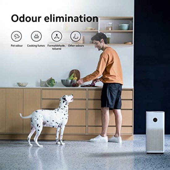 MI Xiaomi Smart Air Purifier 4 Lite, High Efficiency Filter, Airpollutants, Bacteria & Viruses & Odor, Large Coverage Area Up To 462 Sq. white