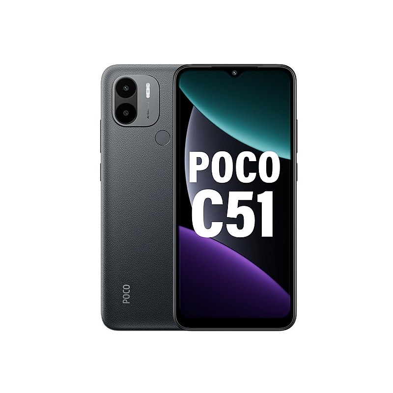 POCO C51 (Power Black, 6GB RAM, 128GB Storage) Refurbished