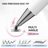 Dyazo Aluminum Super Light Weight Capacitive Stylus Pen for Touch Screen Devices with Fine Point Disc Compatible with All iOS and  (White)