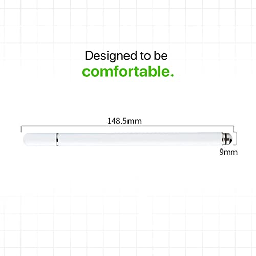 Dyazo Aluminum Super Light Weight Capacitive Stylus Pen for Touch Screen Devices with Fine Point Disc Compatible with All iOS and (White) Dyazo Aluminum Super Light Weight Capacitive Stylus Pen for Touch Screen Devices with Fine Point Disc Compatible with All iOS and (White)