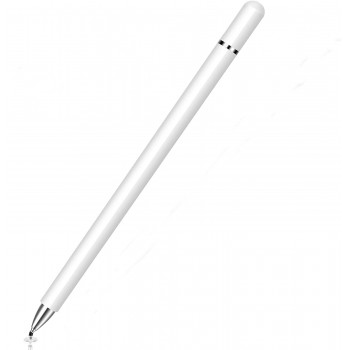 Dyazo Aluminum Super Light Weight Capacitive Stylus Pen for Touch Screen Devices with Fine Point Disc Compatible with All iOS and  (White)