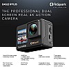 FitSpark Eagle i9 Plus IPS Touchscreen Professional Dual Screen Real 4K 30FPS WiFi Action Camera, 2.5mm External MIC Support