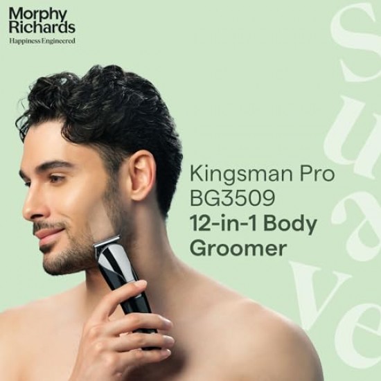 Morphy Richards Kingsman Pro 12-in-1 grooming kit for men Rechargable all in one Men Trimmer Black