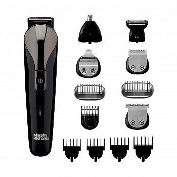 Morphy Richards Kingsman Pro 12-in-1 grooming kit for men Rechargable all in one Men Trimmer Black