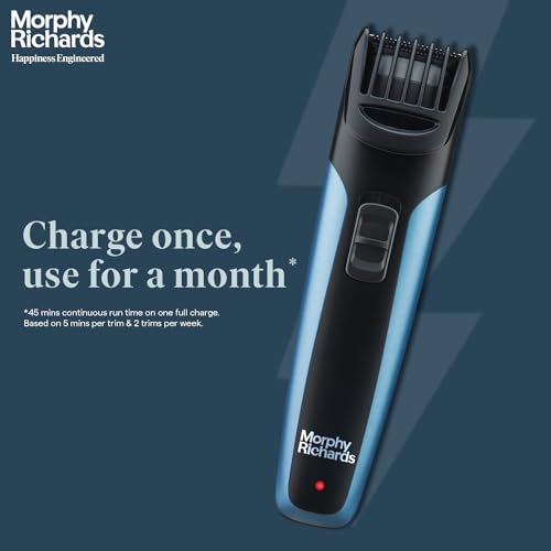 Morphy Richards AstonX BT1110 Beard Trimmer for Men Metallic Blue Black Morphy Richards AstonX BT1110 Beard Trimmer for Men Metallic Blue Black