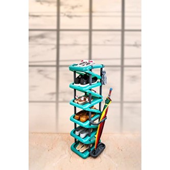 Airtree 4/5/6 Tier Shoe Rack Stackable Shoe Storage Organizer for Bedroom Entryway Adjustable Shoe Rack (Multi Color, Plastic) (5 Tier) Airtree 4/5/6 Tier Shoe Rack Stackable Shoe Storage Organizer for Bedroom Entryway Adjustable Shoe Rack (Multi Color, Plastic) (5 Tier)