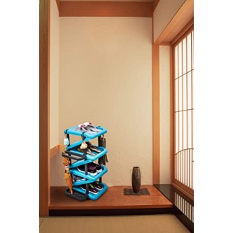 Airtree 4/5/6 Tier Shoe Rack Stackable Shoe Storage Organizer for Bedroom Entryway Adjustable Shoe Rack (Multi Color, Plastic) (5 Tier) Airtree 4/5/6 Tier Shoe Rack Stackable Shoe Storage Organizer for Bedroom Entryway Adjustable Shoe Rack (Multi Color, Plastic) (5 Tier)