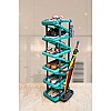 Airtree 4/5/6 Tier Shoe Rack Stackable Shoe Storage Organizer for Bedroom Entryway Adjustable Shoe Rack (Multi Color, Plastic) (5 Tier)