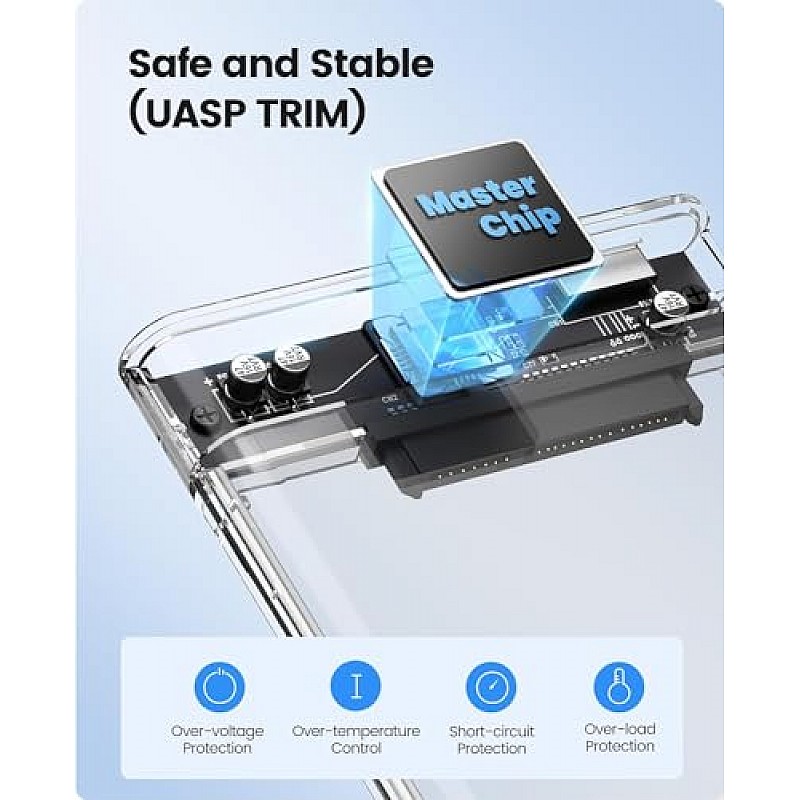 Sounce 2.5" SATA SSD Enclosure Transparent Case