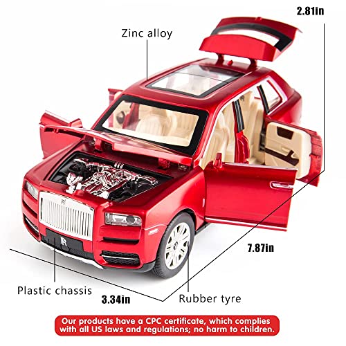 Jack Royal 1:24 Scale Die-Cast Rollls Cullinan with 6 Openable Doors Working Lights And Music, Pack of 1 Jack Royal 1:24 Scale Die-Cast Rollls Cullinan with 6 Openable Doors Working Lights And Music, Pack of 1