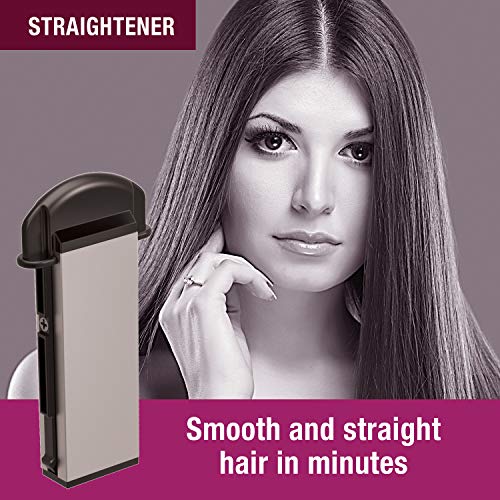 Havells 5-in-1 Multi Styling Kit Straightener, Curler, Crimper, Conical Curler and Volume Brush for Multiple Hair Styles Silver Black HC4045 Havells 5-in-1 Multi Styling Kit Straightener, Curler, Crimper, Conical Curler and Volume Brush for Multiple Hair Styles Silver Black HC4045