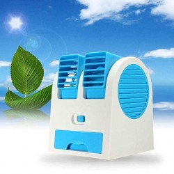 Airtree Portable Mini AC USB Battery Operated Air Conditioner Mini Water Air Cooler Cooling Fan Blade Less Duel Blower 
