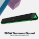 GOVO GOSURROUND 950 280W Soundbar, 5.1 Channel Home Theatre with 6.5" subwoofer (Platinum Black)