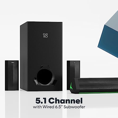 GOVO GOSURROUND 950 280W Soundbar, 5.1 Channel Home Theatre with 6.5" subwoofer (Platinum Black) GOVO GOSURROUND 950 280W Soundbar, 5.1 Channel Home Theatre with 6.5" subwoofer (Platinum Black)