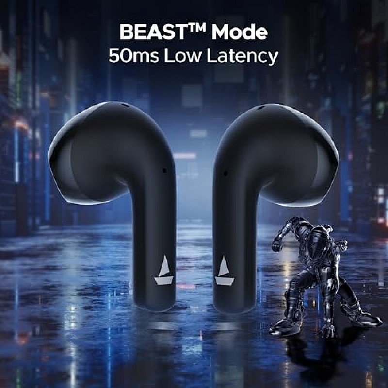 boAt Newly Launched Airdopes 125 TWS Earbuds with (Mystic Black)