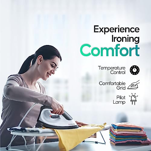 Longway Kwid Light Weight Non-Stick Teflon Coated Dry Iron, Electric Iron for Clothes (1100 Watt, Black) Longway Kwid Light Weight Non-Stick Teflon Coated Dry Iron, Electric Iron for Clothes (1100 Watt, Black)