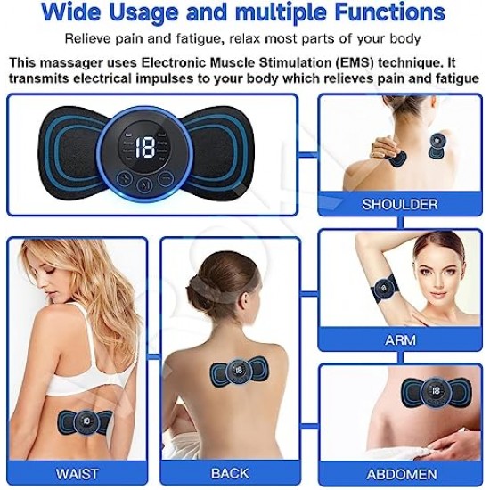 AIRTREE Body Massager Machine for Pain Relief Wireless Massager 8 Mode & 19 Strength Levelr for Shoulder Legs Massage Neck Massager Back Massager