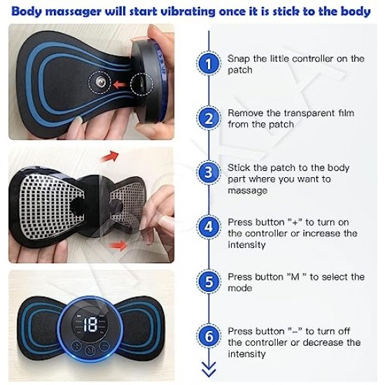 AIRTREE Body Massager Machine for Pain Relief Wireless Massager 8 Mode & 19 Strength Levelr for Shoulder Legs Massage Neck Massager Back Massager